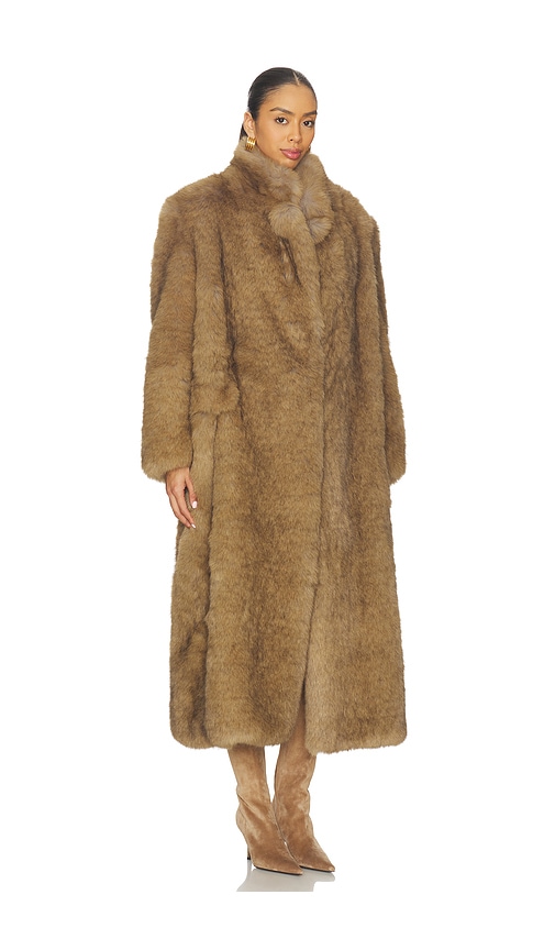 Msgm Faux Fur Coat In Multi