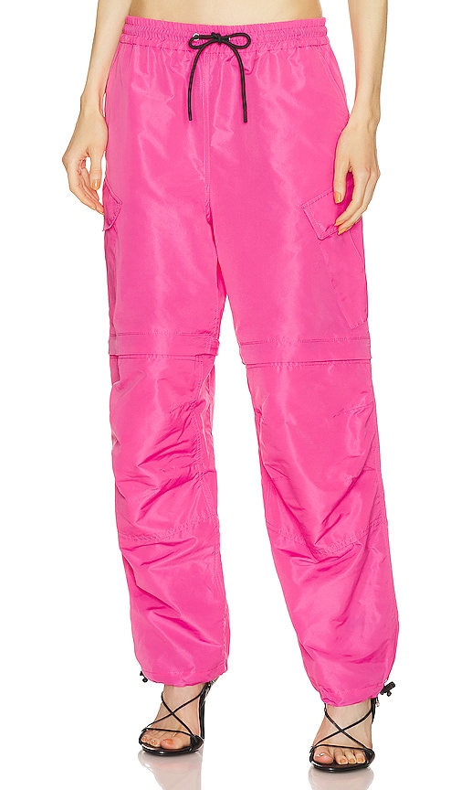 Shop Msgm Jogger Pant In Hot Pink