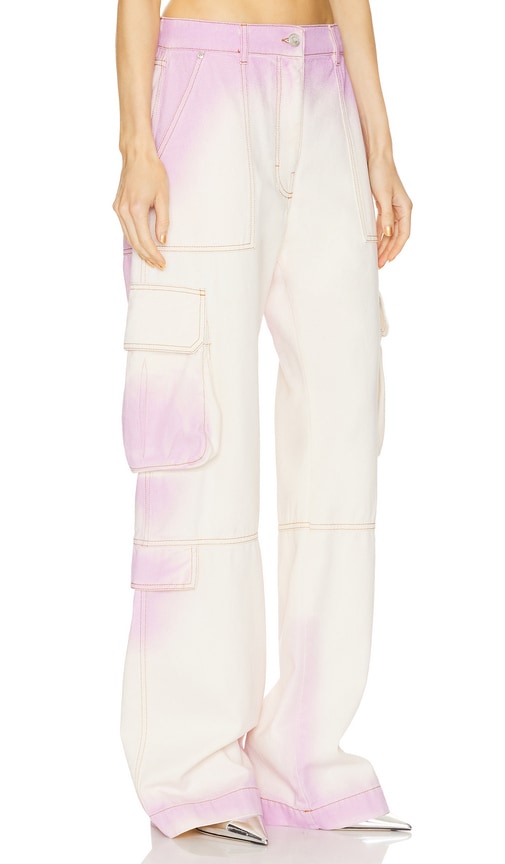 Shop Msgm Cargo Pant In White