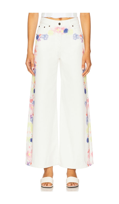 Msgm Printed Wide Leg Pants