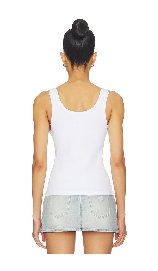  Msgm Oberteil Tank In White. Größe Xs. Also In S, M, L. 