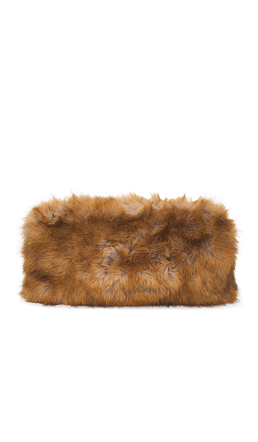 Msgm Fluffy Pouch In Brown