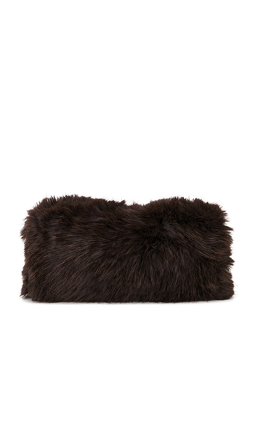 Msgm Fluffy Pouch In Brown