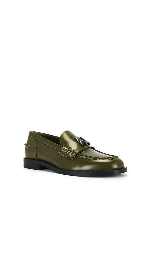 Msgm Flat Loafer In Green