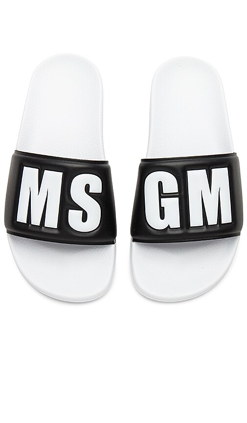 MSGM Slides in Black & White | REVOLVE