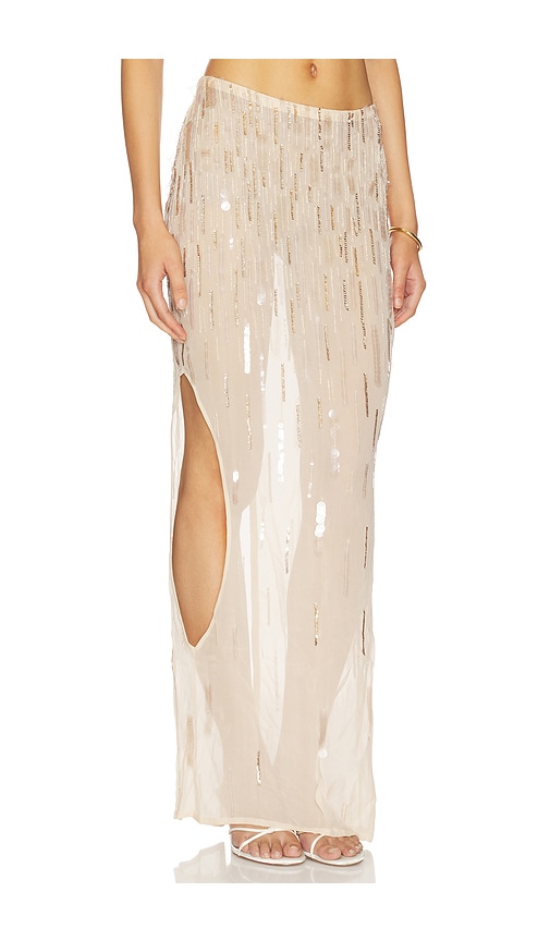 MAY MASHIAH Florence Skirt in Metallic Gold. Size L. Also in M, XS.