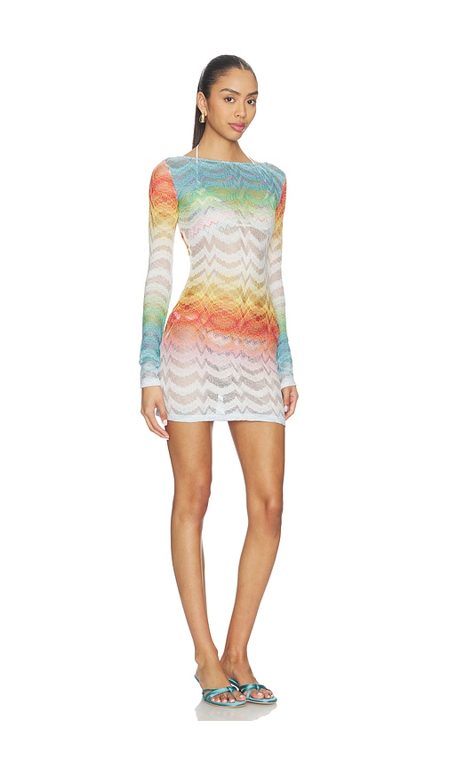 Missoni Shaded Viscose Lame Mini Dress Multicolor