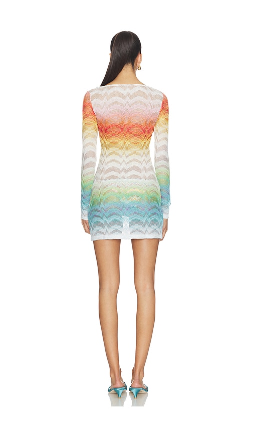  Missoni Minivestido Manga Larga Long Sleeve Mini Dress En Color Blue,orange Talla 38  (también En 40). 