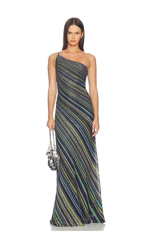 Missoni ROBE LONG DRESS en GreenBlue Taille 404 Also en 3587 €