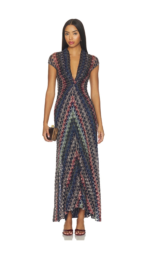Missoni ROBE LONG DRESS en Navy Taille 404 Also en 426 360 2716 €