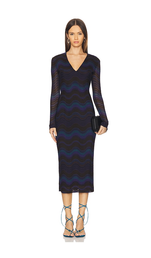 Missoni Midi Dress In Blue