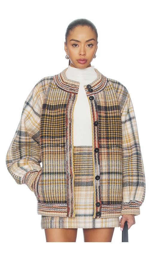Missoni Bomber Jacket In Multicolor Orange  Black & Brown