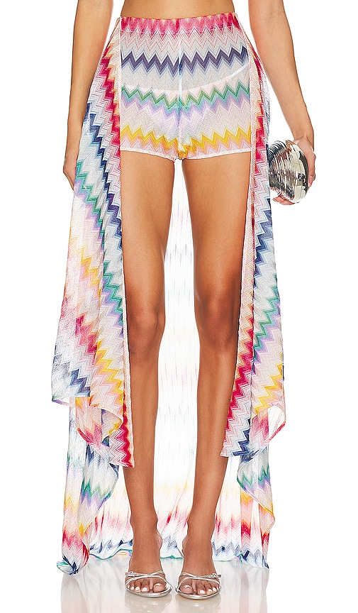 Missoni Long Skirt in White Multicolor