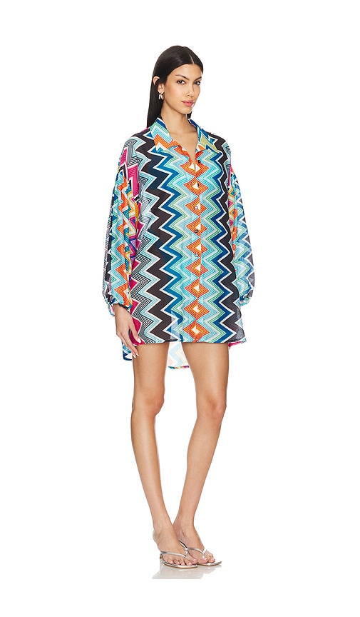 Shop Missoni Top In Carioca Macro Chevron