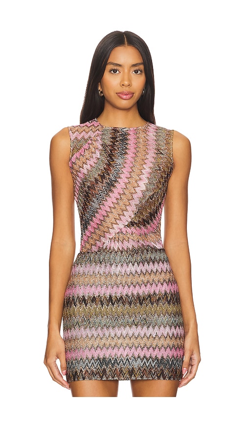 Shop Missoni Top In Multicolor Space-dyed With Dark Base