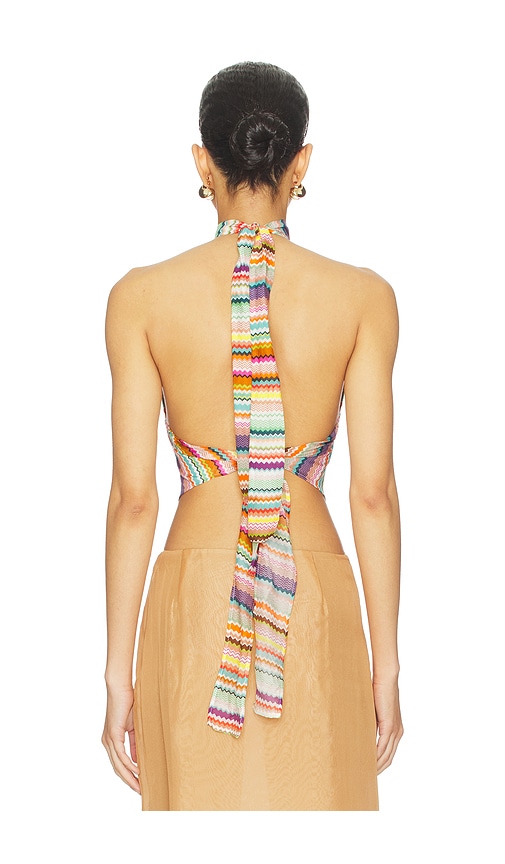 Missoni Neckholder-top Halter Top In Orange,blue. Größe S. Also In L. 