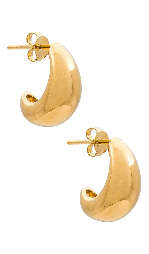 Missoma Savi Dome Small Hoop Earrings 18ct Gold Plated Vermeil