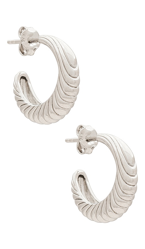 Shop Missoma Small Hoops In Metallic Silver