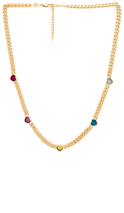 Missoma Jelly Heart Gemstone Necklace in Gold