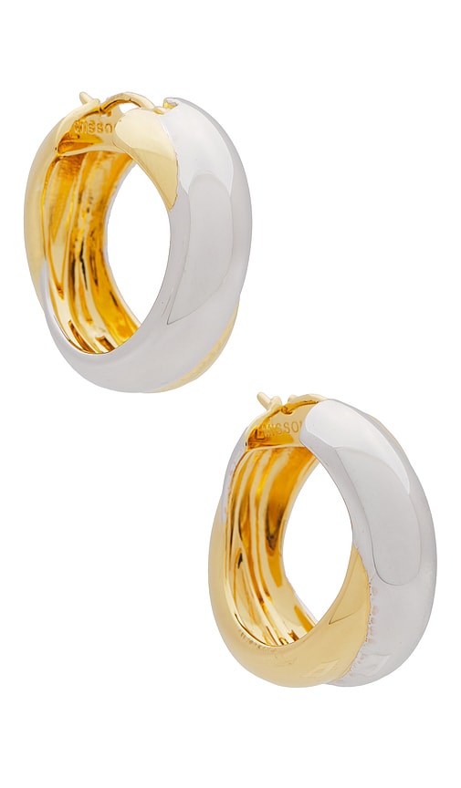 Shop Missoma X Lucy Williams Chunky Entwined Hoops In Mixed