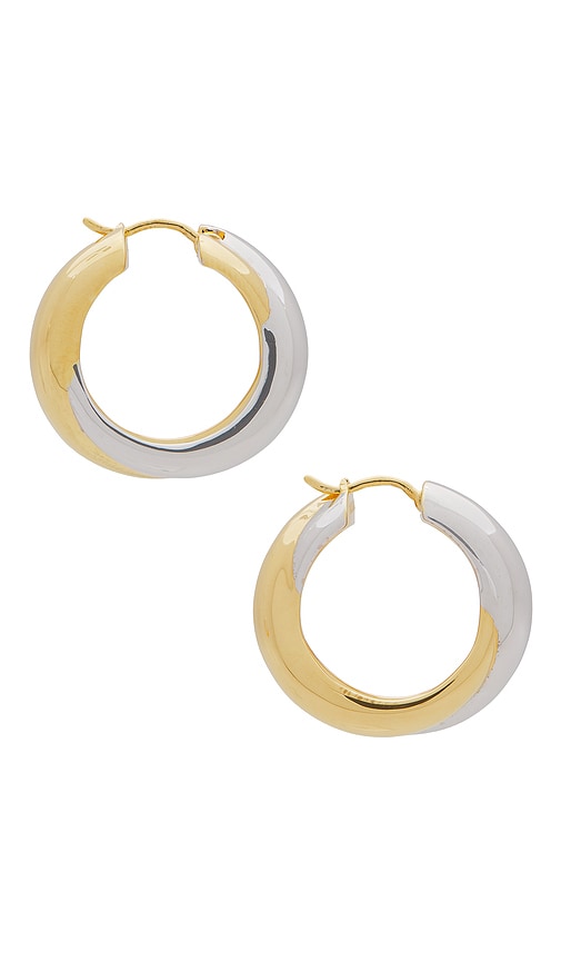 Shop Missoma X Lucy Williams Chunky Entwined Hoops In Mixed