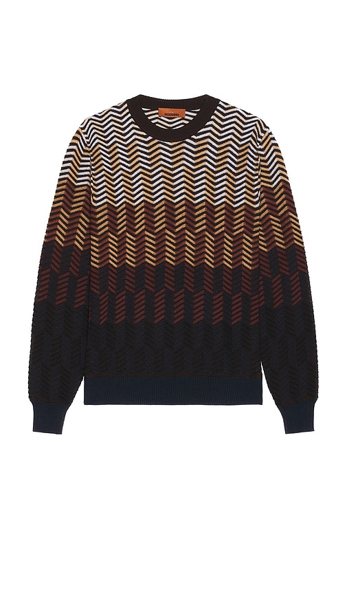 Shop Missoni Chevron Sweater In 브라운