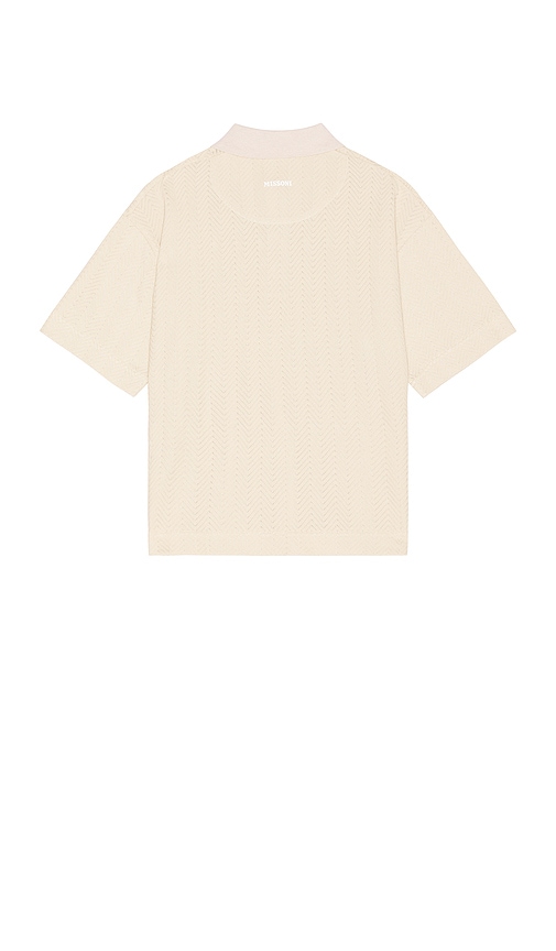 Shop Missoni Short Sleeve Polo In Beige