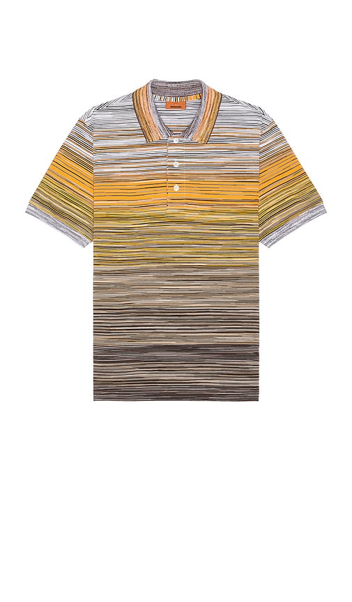 Shop Missoni Short Sleeve Polo In Brown