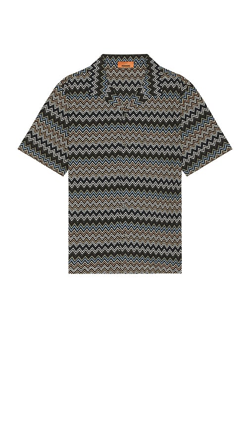 Shop Missoni Short Sleeve Shirt In Black