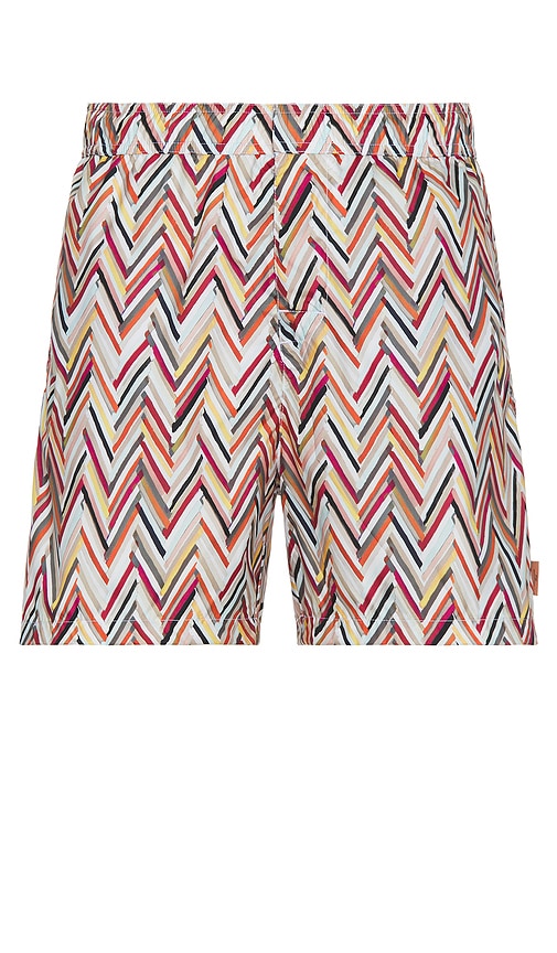 MID LENGTH SWIM SHORT ADORNED IN ALEXANDRIA
