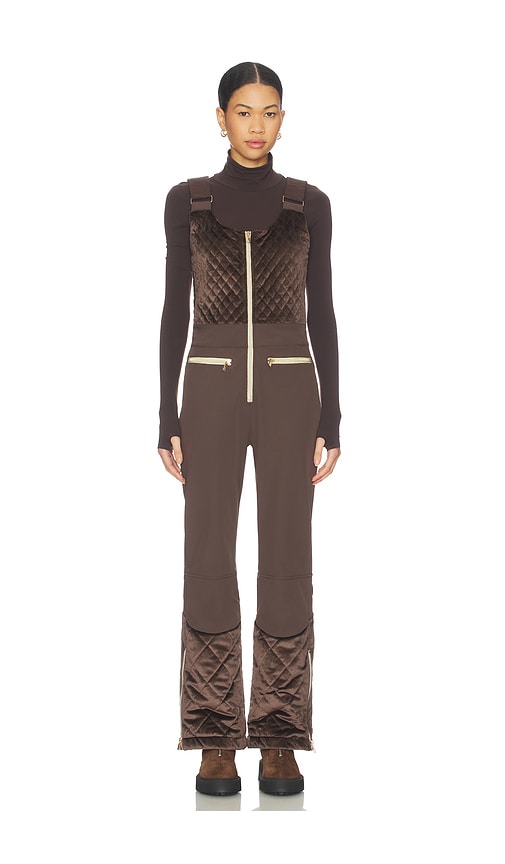 My Sunday Ski Quilted Velvet Ski Overall