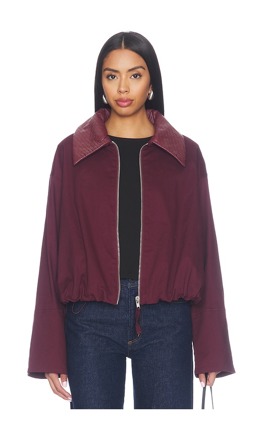MADISON THE LABEL Jayda Jacket in Burgundy. - size L (also in M, S, XL)