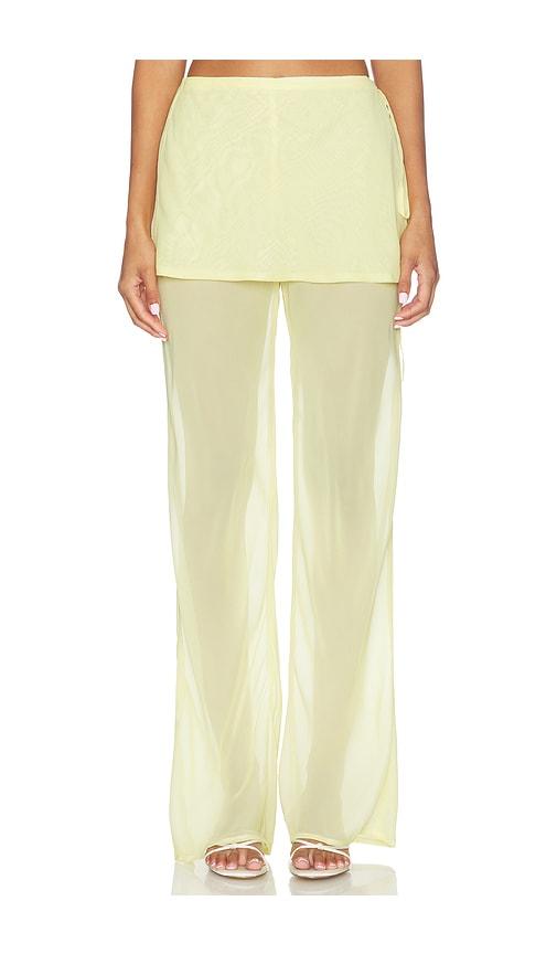 MADISON THE LABEL PANTALON SARA en Yellow Taille XS Also en S M L XL 149$