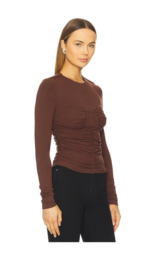 Madison The Label Estelle Top In Brown