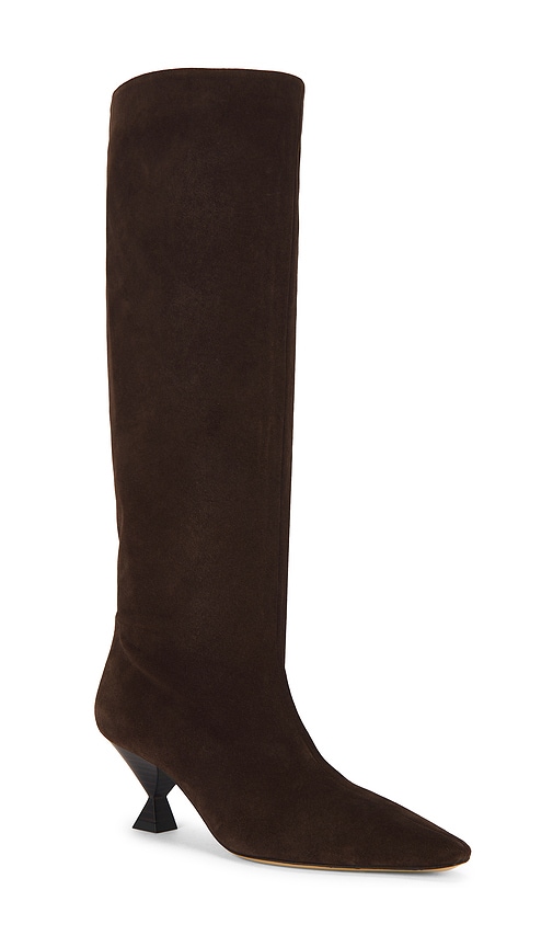 Maria Luca Noa Suede Knee Boots In Blue