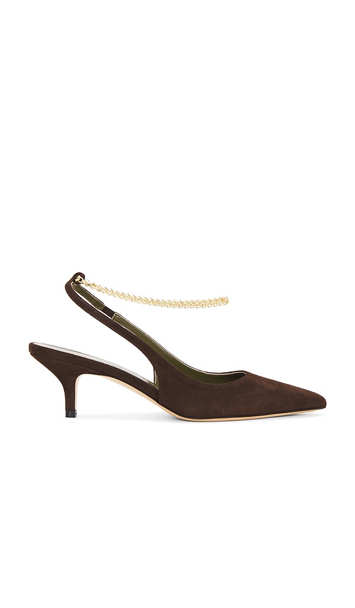 Felicia Slingback Pump in Chocolate. - size 39 (also in 36, 37, 38, 40)