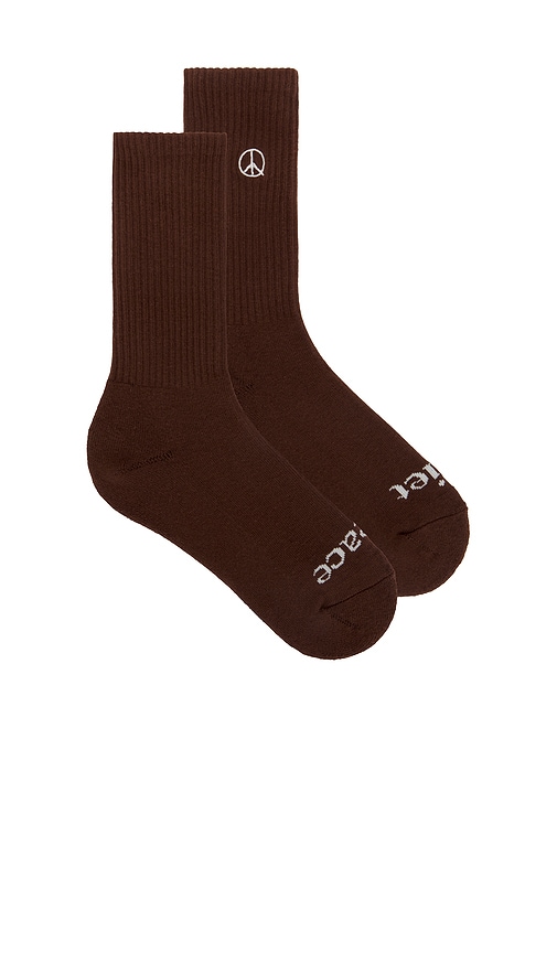 Shop Museum Of Peace And Quiet Icon Socks In 브라운