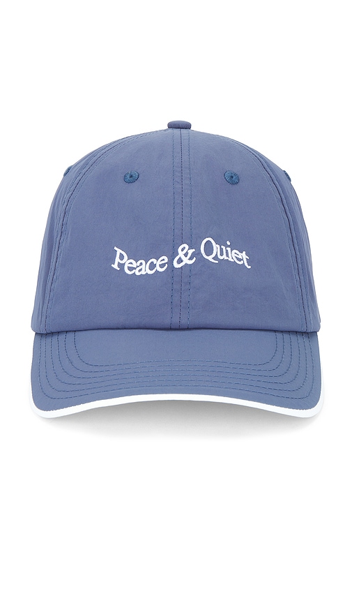 Museum Of Peace And Quiet Wordmark Nylon Hat In Blue