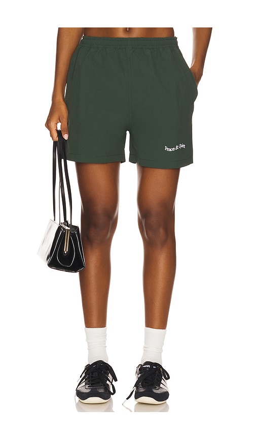 Museum of Peace and Quiet Wordmark Shorts in Forest