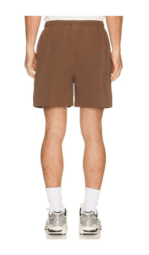  Museum Of Peace And Quiet Wordmark Seersucker Shorts En Color Marrón Talla L  (también En M, S, Xs). 