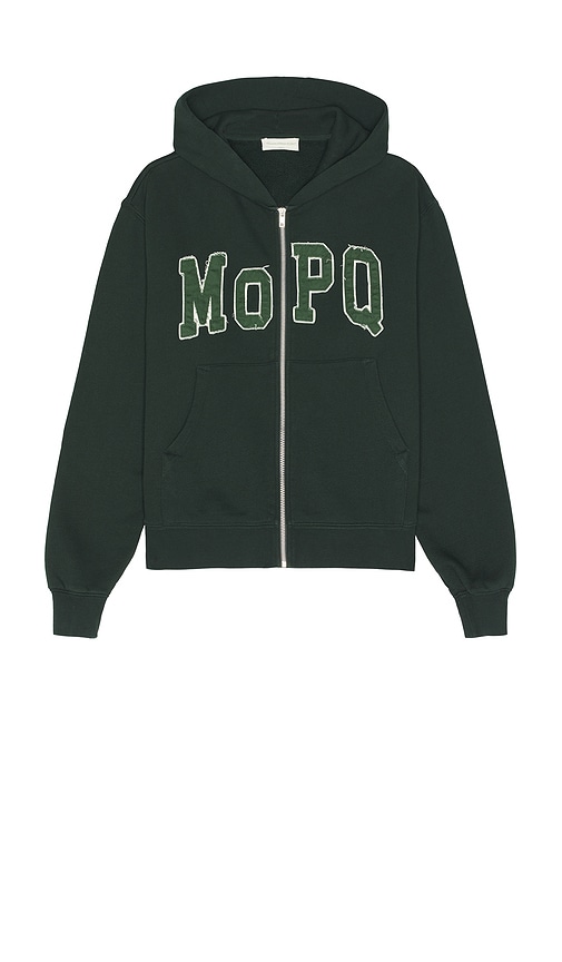 Shop Museum Of Peace And Quiet University Zip Up In Dark Green