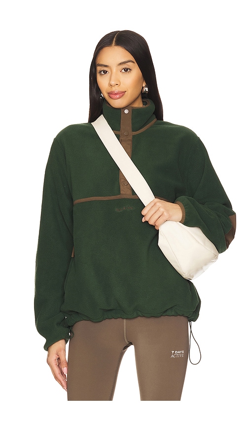 Museum of Peace and Quiet Wordmark Sherpa Pullover in Forest