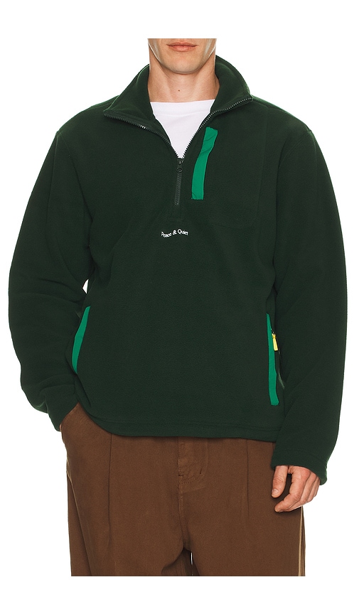Museum Of Peace And Quiet Summit Polar Fleece Quarter Zip In Green