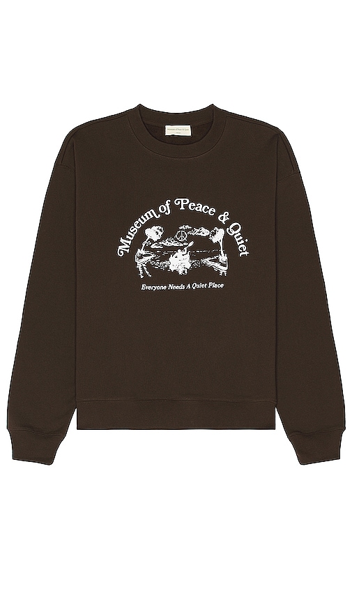 Product image of Museum of Peace and Quiet Place Sweater in Brown. Click to view full details
