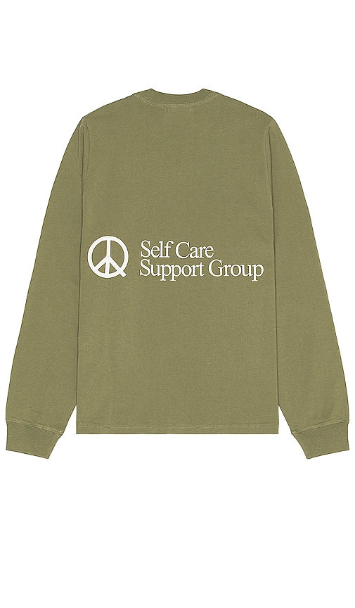 Museum Of Peace And Quiet Support Group Long Sleeve T-shirt In Olive