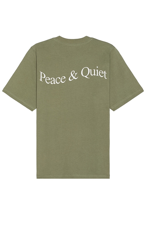 Shop Museum Of Peace And Quiet Wordmark T-shirt In 橄榄色