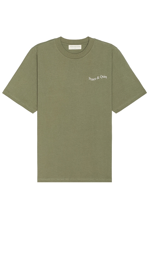 Shop Museum Of Peace And Quiet Wordmark T-shirt In 橄榄色