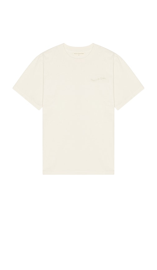 Museum Of Peace And Quiet Wordmark Pigment Dyed T-shirt In Bone