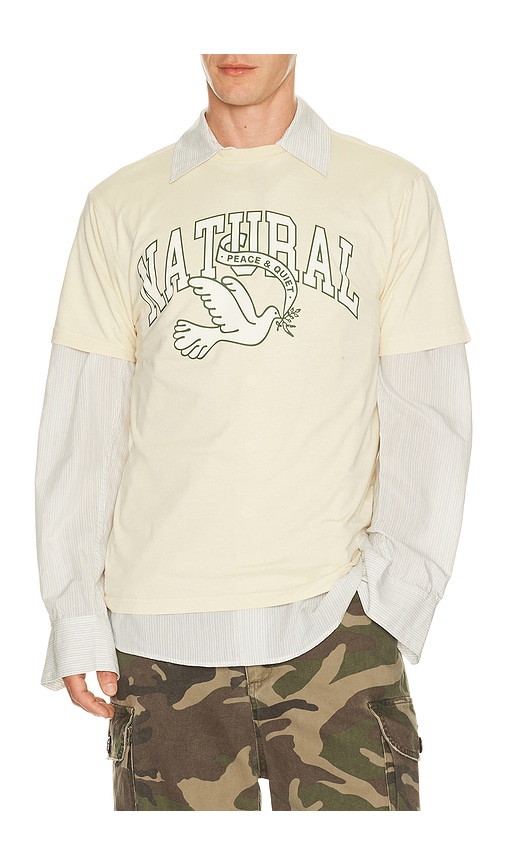 Museum of Peace and Quiet Natural Dove T-Shirt en White. Taille S. Also en XS, M, L, XL/1X.