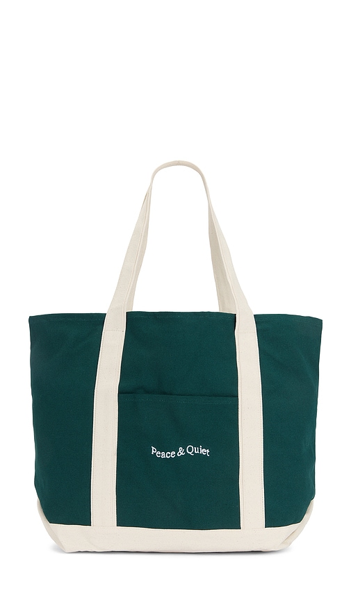 Museum Of Peace And Quiet Wordmark Boat Tote In Pine